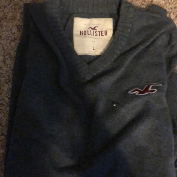 Hollister, large long sleeve sweater gray - Picture 2 of 2